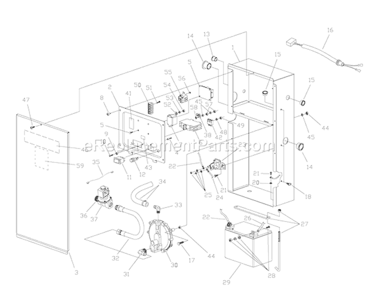 Page B Diagram and Parts List for 040221-0  Briggs and Stratton Generator
